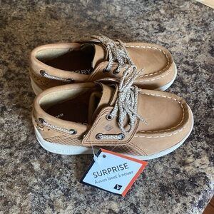 NWT Sperry top-sider infant toddler shoes. Size 8 boys loafers. Boat shoe